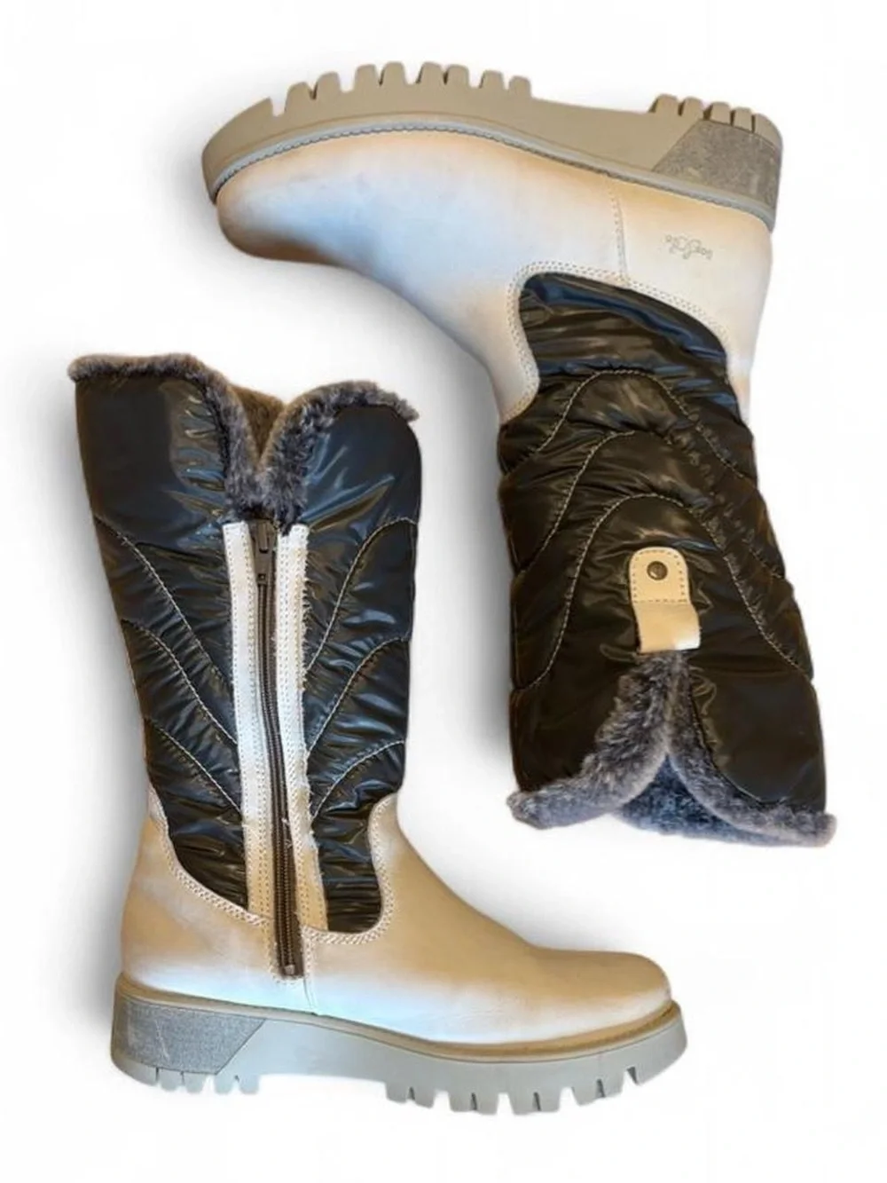Bos & Co Astrid Mid-Calf Puffer Boot Winter Boots Sz 39 / US 8 - 8.5 Snowy Comfy